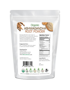 Polvo de Raíz de Ashwagandha Orgánico Z Natural Foods 0.45 kg 2