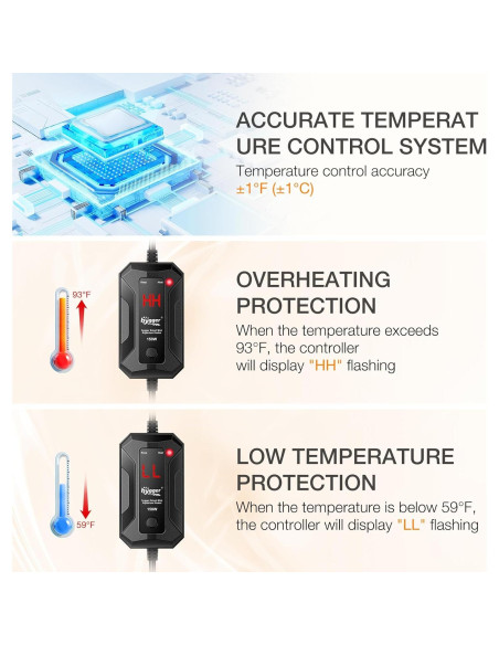 Calentador de Acuario Mini Hygger 50W para 30-60 Litros