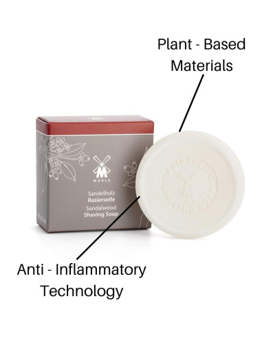 Jabón de Afeitar MÜHLE Sándalo 65g - Espuma Rica y Aromatizado