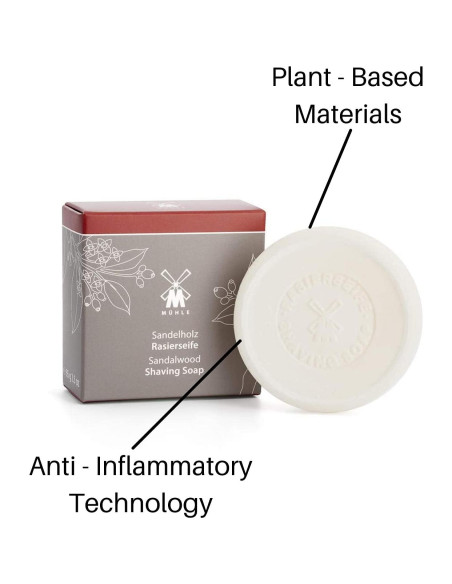 Jabón de Afeitar MÜHLE Sándalo 65g - Espuma Rica y Aromatizado