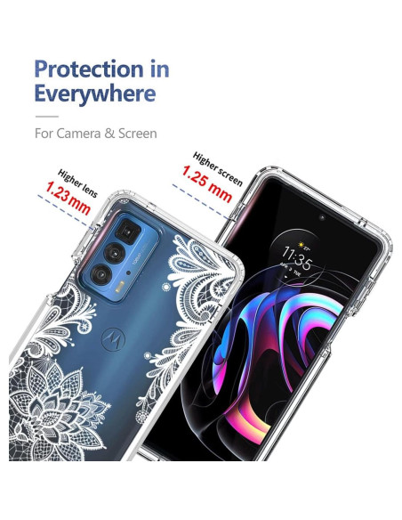 Funda Protectora Motorola Moto Edge 20 Pro 5G Mandala con Protector de Pantalla Funda Protectora Motorola Moto Edge 20 Pro 5G Mandala con Protector de Pantalla