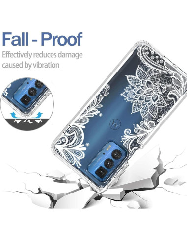 Funda Protectora Motorola Moto Edge 20 Pro 5G Mandala con Protector de Pantalla