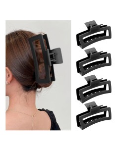 Pinzas de Garra Jumbo XL ZYTJ Negras para Cabello Grueso