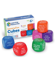 Cubos de Conversación Learning Resources - 6 Piezas para Niños 6+
