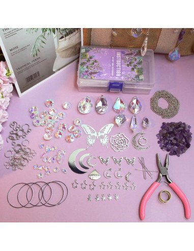 Kit de Atrapa Rayos DIY WASTROYAL Mariposa 400 Piezas Cristales