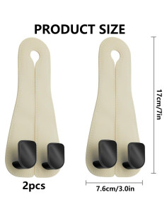 Soporte Universal para Vehículo CANIPHA - Ganchos Beige 2 Pcs 2