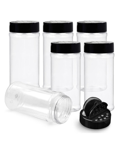 Tarros de Especias de Plástico RoyalHouse 6 Piezas 0.45L