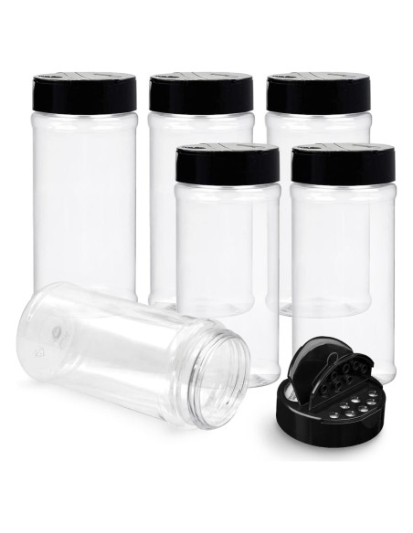 Tarros de Especias de Plástico RoyalHouse 6 Piezas 0.45L