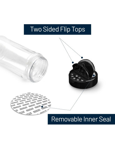 Tarros de Especias de Plástico RoyalHouse 6 Piezas 0.45L