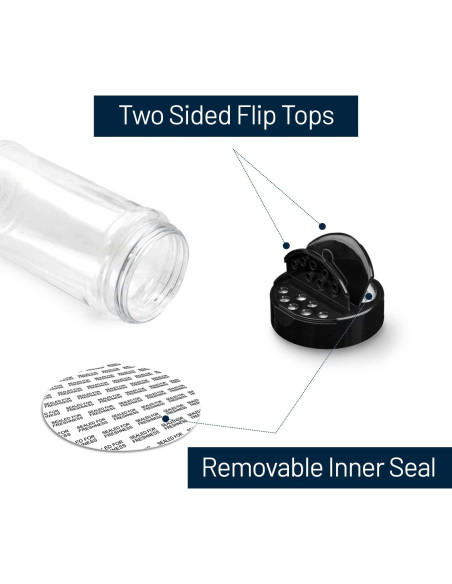 Tarros de Especias de Plástico RoyalHouse 6 Piezas 0.45L