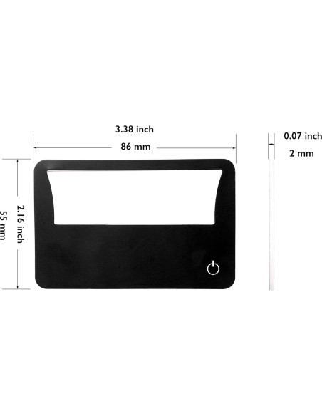 2 Lentes de Aumento Portátiles Omeet con LED - Negro