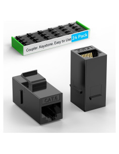 Acoplador Keystone RJ45 Cat6 Hembra a Hembra - Paquete 24 Unidades