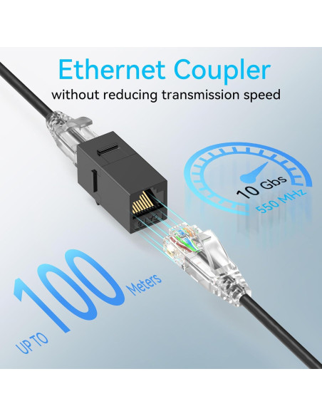 Acoplador Keystone RJ45 Cat6 Hembra a Hembra - Paquete 24 Unidades