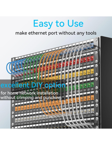 Acoplador Keystone RJ45 Cat6 Hembra a Hembra - Paquete 24 Unidades