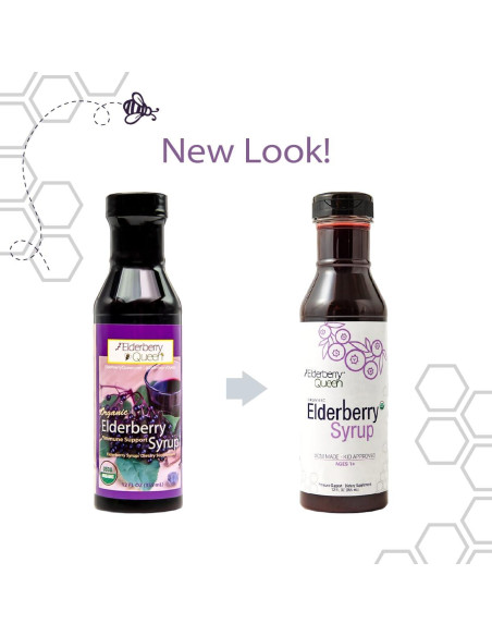 Jarabe de Saúco Orgánico Elderberry Queen 340g - Soporte Inmunológico