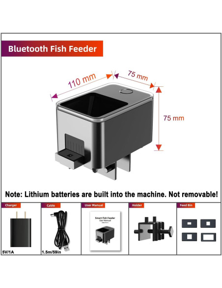 Dispensador Automático de Comida para Peces VSON WP8622L Bluetooth Dispensador Automático de Comida para Peces VSON WP8622L Bluetooth