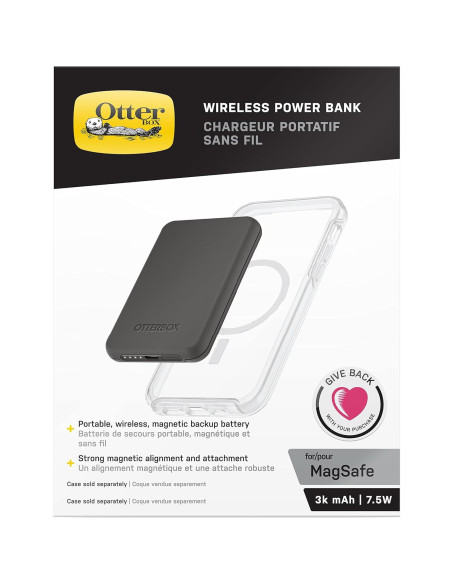 Banco de Energía Inalámbrico OtterBox MagSafe 3000 mAh - Negro