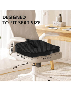 Cojín de Gel Tsmertor para Silla de Oficina y Automóvil 45x37cm 2
