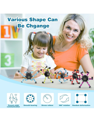 Paquete de 12 Juguetes Sensoriales Antiestrés Zhanmai 12 cm