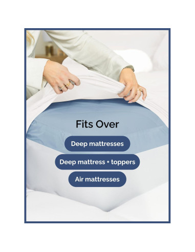 Juego de Sábanas Twin CGK Unlimited Microfibra 3 Piezas Blanco