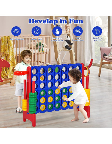 Juego Gigante 4 en Fila Costzon para Niños y Adultos - 48 Piezas