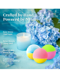 Juego de 10 Bombas de Baño RelaxRose - Aromas Naturales 2