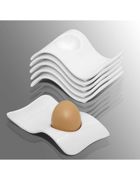 Set de 4 Tazas de Huevo Cerámica ChasBete + Cortador Acero Set de 4 Tazas de Huevo Cerámica ChasBete + Cortador Acero