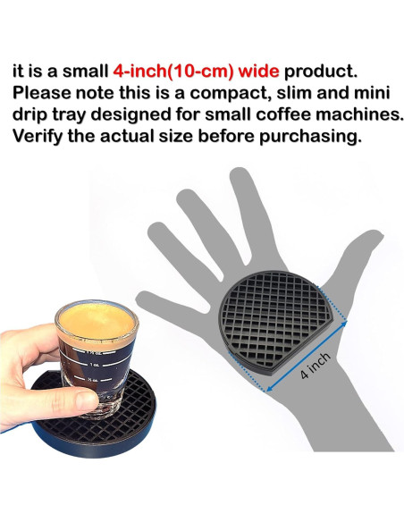 Bandeja de Goteo de Café Genérico 10 cm Plástico Negro