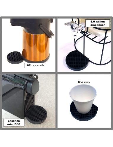 Bandeja de Goteo de Café Genérico 10 cm Plástico Negro