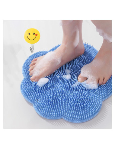 Alfombrilla de Fregado para Pies BZ-MA Azul 30x25 cm