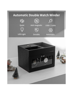 Winder de Reloj Automático Vlando Doble con Bandeja Organizadora 2