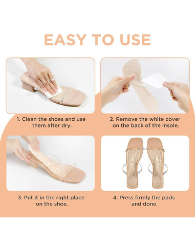 Plantillas de Gel 3/4 Unribeau para Tacones Altos - Alivio Arco