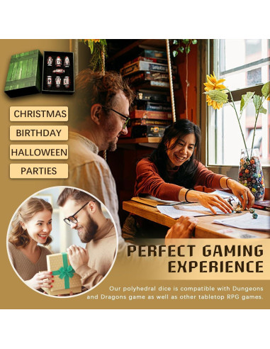 Juego de Dados DND de Metal ZHOORQI en Forma de Bala - Plata Sangre