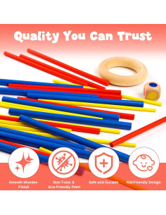 Juego de Equilibrio de Madera Wanheart para Niños y Adultos 2