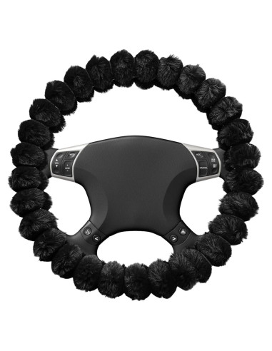 Cubierta de Volante de Coche Peluda SHMZK 37-38 cm Antideslizante