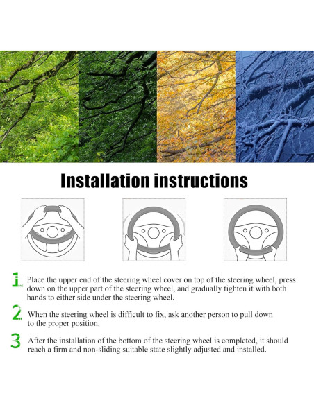 Cubierta de Volante de Coche Peluda SHMZK 37-38 cm Antideslizante