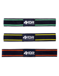 Juego de 3 Bandas de Resistencia 4KOR Fitness Antideslizantes