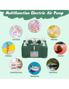 Bomba de Globo Eléctrica Chamvis 600W Doble Motor Verde 2