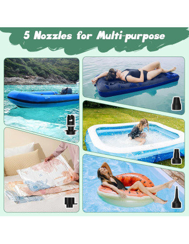 Bomba de Globo Eléctrica Chamvis 600W Doble Motor Verde