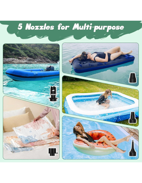 Bomba de Globo Eléctrica Chamvis 600W Doble Motor Verde