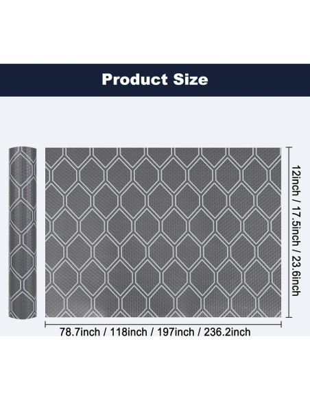 Forro de Estante KIMERSE Gris 30.48x199.39 cm Impermeable