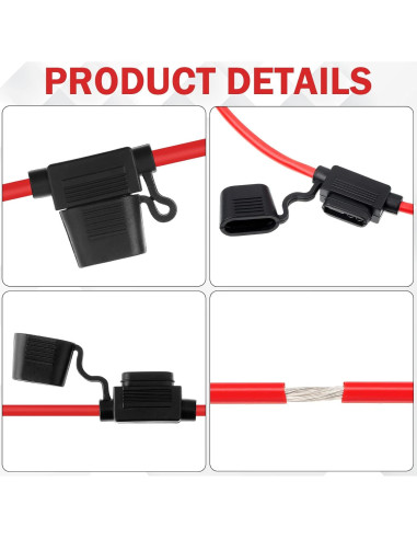 Soporte de Fusible Impermeable Shimeyao 10 AWG 40 A - 24 Pcs