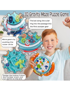 Juego de Laberinto 3D JRD&BS Naranja para Niños y Adultos 2