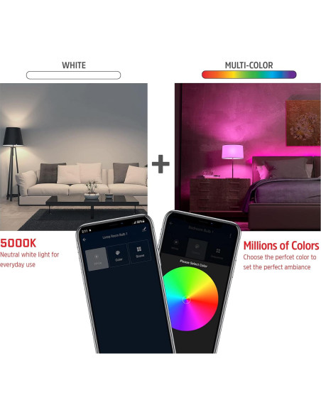 Bombilla LED Inteligente Energizer A19 RGB Wi-Fi Control Voz Bombilla LED Inteligente Energizer A19 RGB Wi-Fi Control Voz