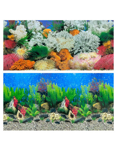 Fondo de Acuario Coral HD 29.46x63.5 cm XCNO - Vinilo Premium