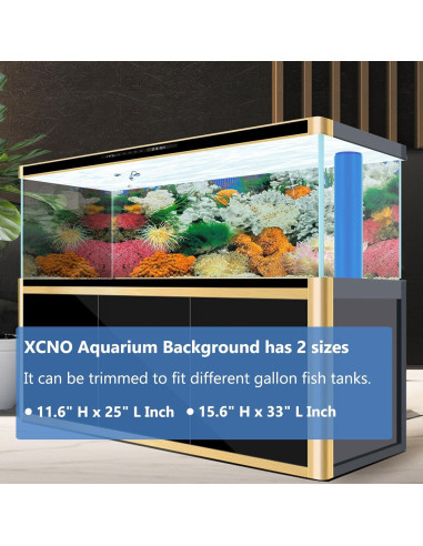 Fondo de Acuario Coral HD 29.46x63.5 cm XCNO - Vinilo Premium