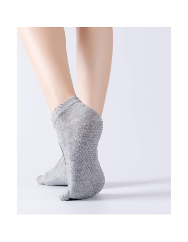 Calcetines de Yoga Antideslizantes para Mujeres - Sin Dedos, Negro