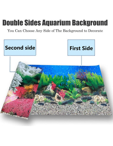 Fondo de Acuario Coral HD 29.46x63.5 cm XCNO - Vinilo Premium