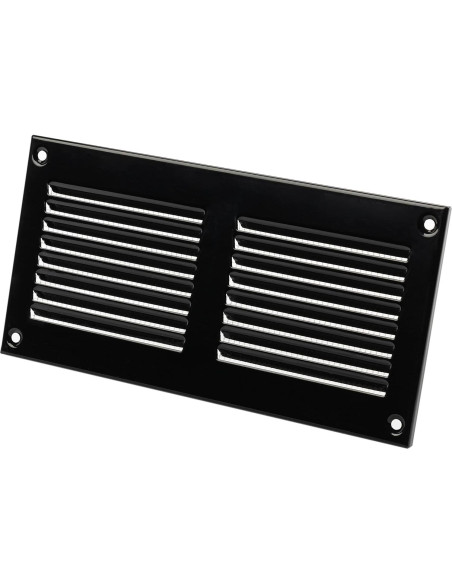 Cubierta de Ventilación LIRAST 20x10 cm Negra para Techo/Pared