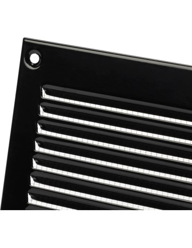 Cubierta de Ventilación LIRAST 20x10 cm Negra para Techo/Pared